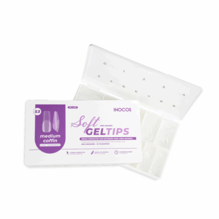 Soft Gel Tips - Bailarina média 500 unidades Inocos