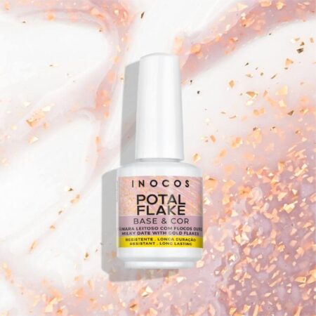 Potal Flake- Base e Cor- Tâmara Leitoso com Flocos Ouro