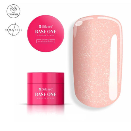 Gel de Construção Shimmer Vanillia Rose - Sem HEMA e sem TPO - 50g Silcare