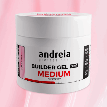 Gel de construção Média viscosidade Andreia – Soft Pink 200g