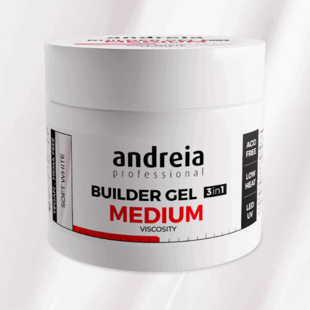Gel de construção Média viscosidade Andreia – Soft White 200g