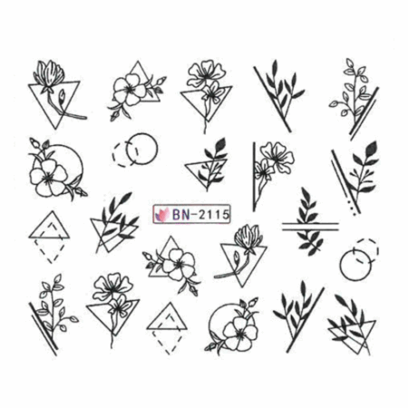 Decalque de água florido BN-2115