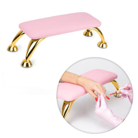 Suporte de braços para manicure ref.9187 - Rosa e Dourado