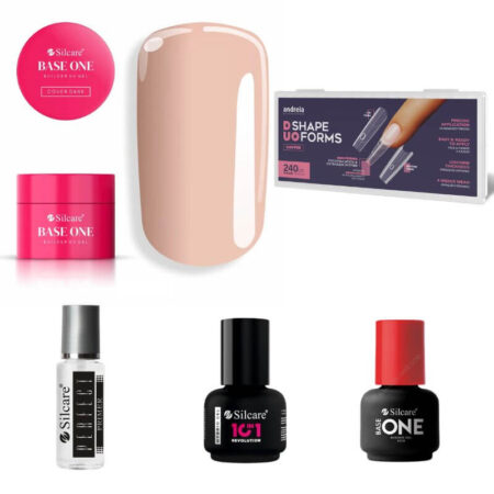 Kit de gel com Moldes Sandwich Coffin Andreia- Gel de construção Cover Dark 50g UV Silcare - sem TPO