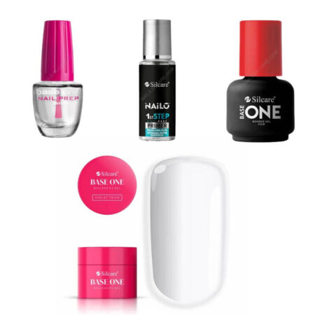Kit de gel para unhas difíceis - Gel de construção Violet Thick 100g UV Silcare - sem TPO
